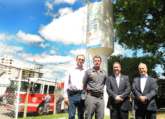 Água de reúso é usada no combate a incêndios