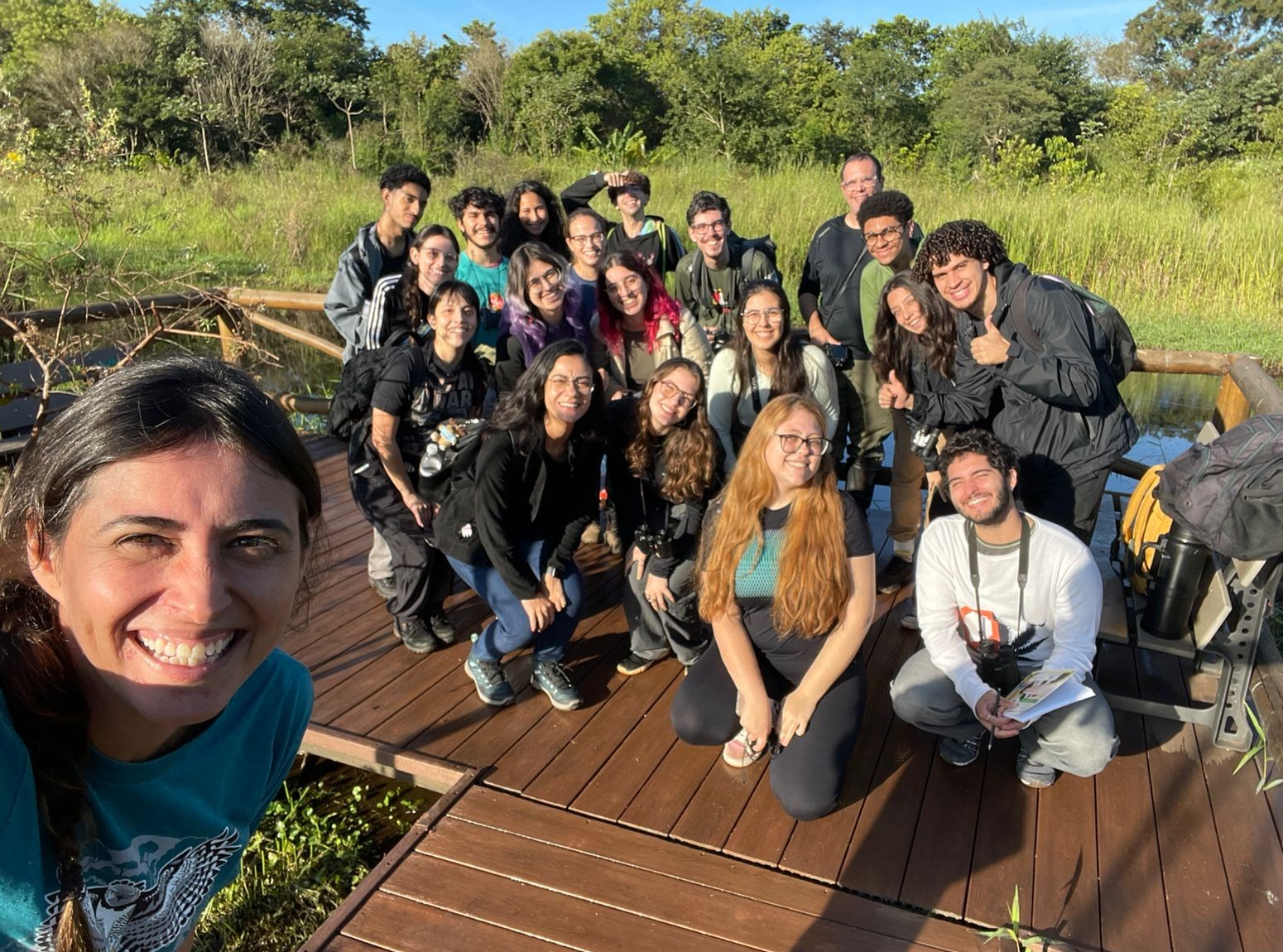 Alunos da Unicamp participaram de uma atividade de observação de aves na unidade de conservação