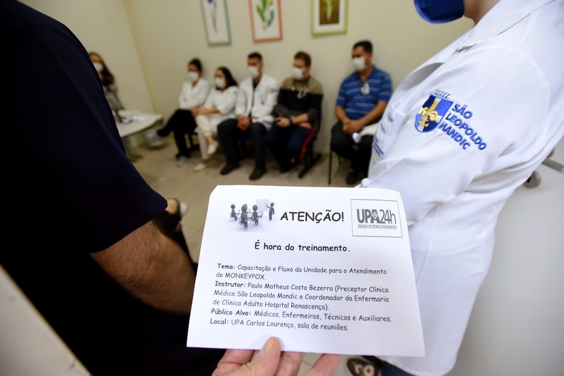 Funcionários de atendimento em saúde já passaram por capacitação sobre o monkeypox