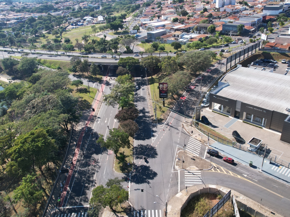 Vista aérea da região onde a corrida será realizada