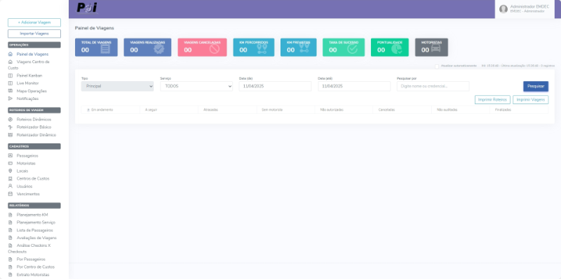 Roteirizador de viagens entrará em operação após adaptação do sistema e treinamento dos funcionários
