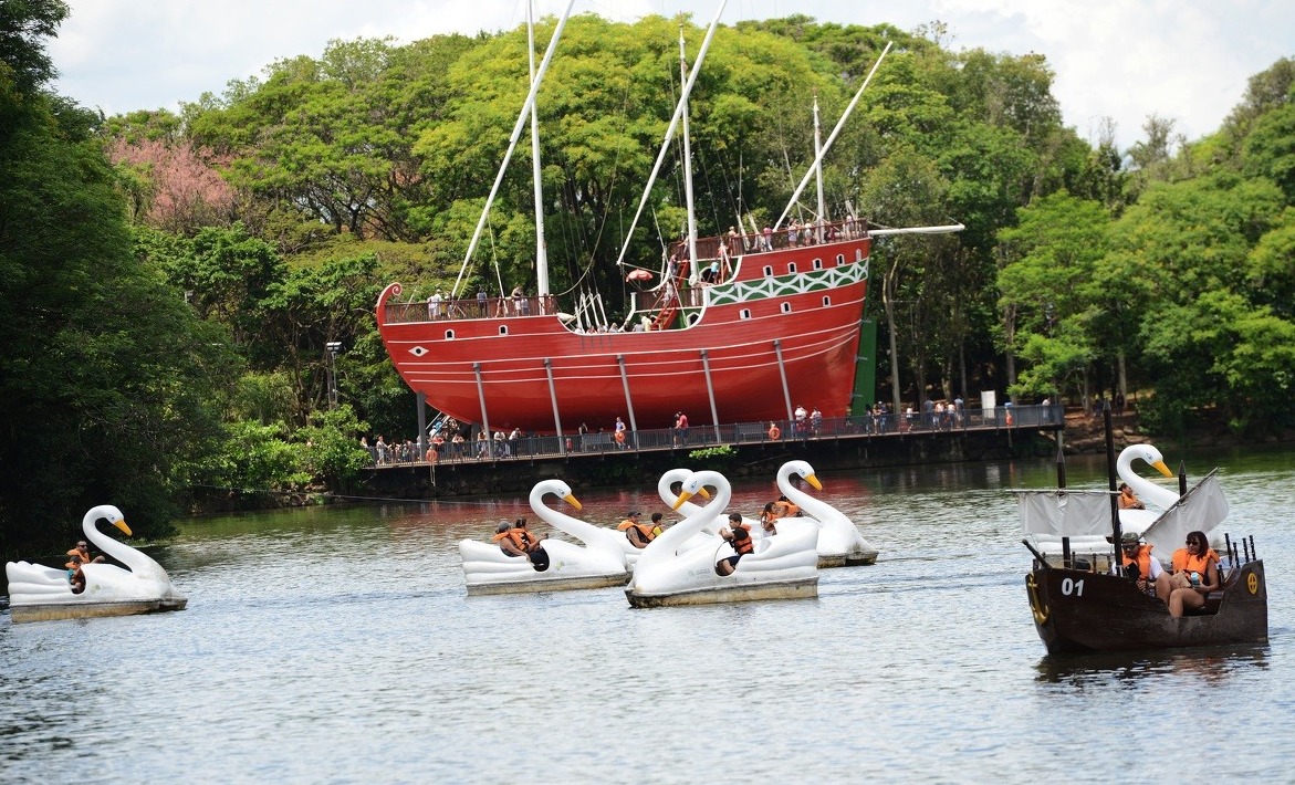 Um dos pontos turístico do tour guiado será o Parque Portugal (Lagoa do Taquaral) 