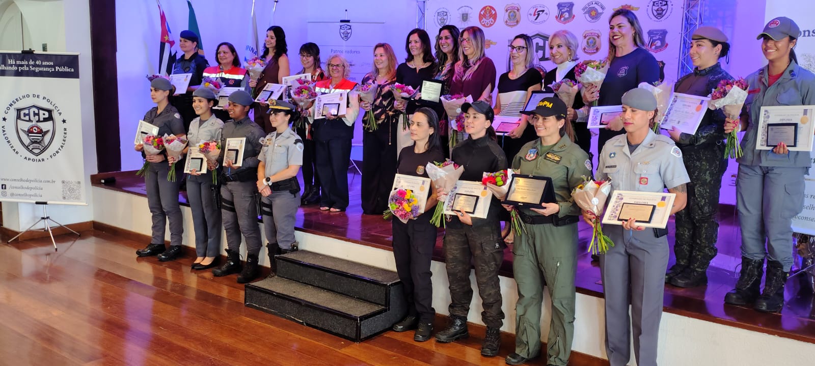 No Agosto Lilás, o Conselho de Polícia busca valorizar mulheres que atuam para a segurança e a proteção da sociedade