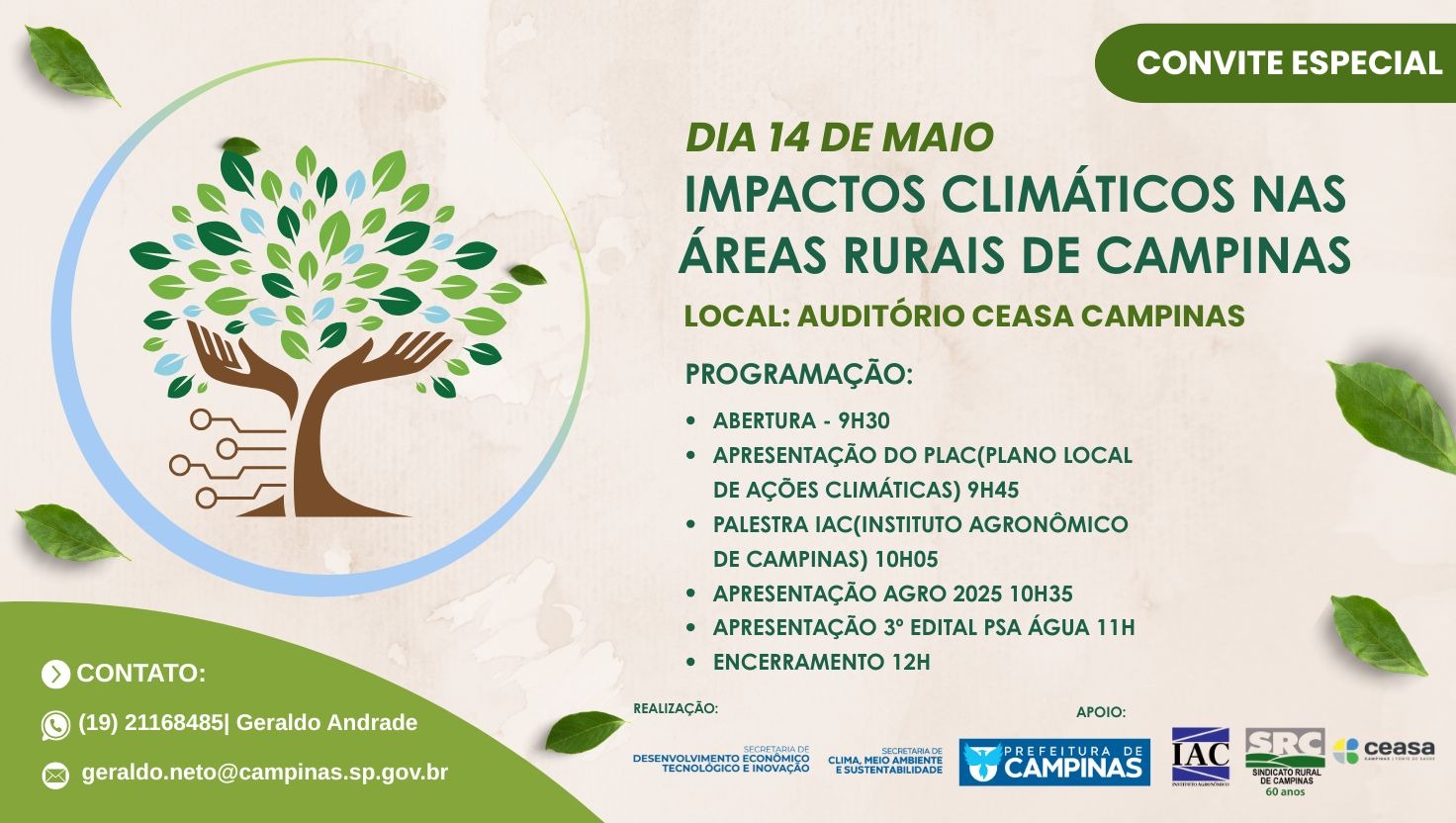 Encontro visa estimular a implementação de ações sustentáveis no setor agrícola de Campinas