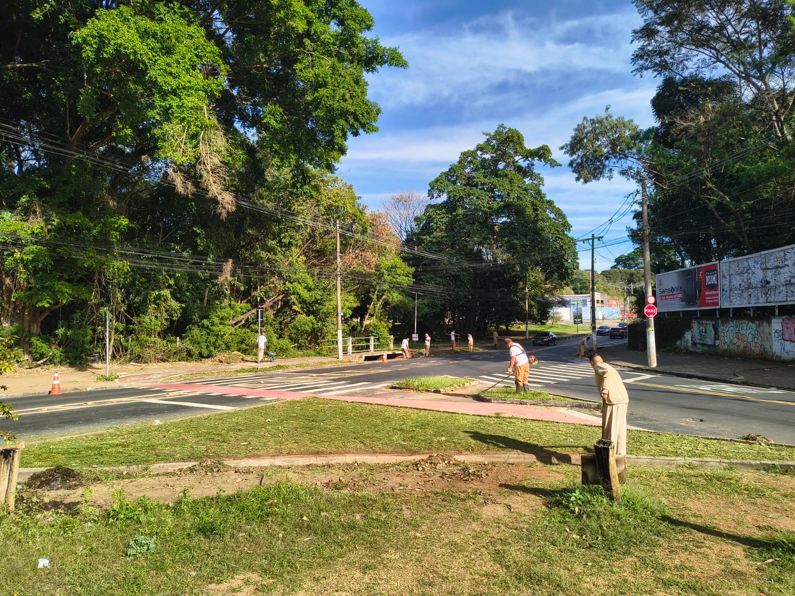 A avenida Santa Isabel foi uma das contempladas pelas ações de zeladoria 