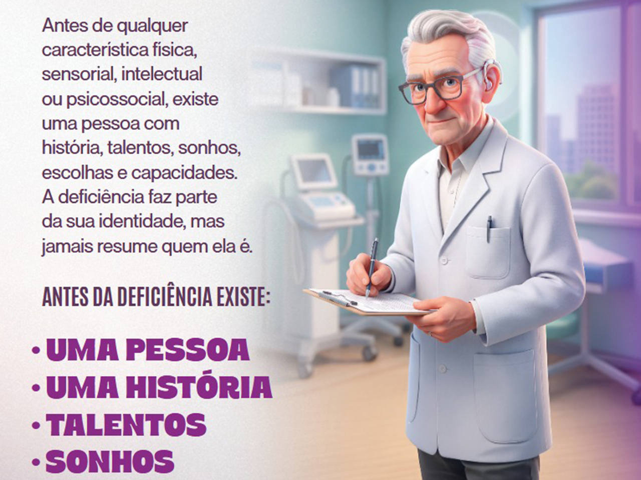 A campanha é coordenada pelo Departamento de Políticas, Acessibilidade e Inclusão da Pessoa com Deficiência, da Secretaria Municipal de Desenvolvimento e Assistência Social