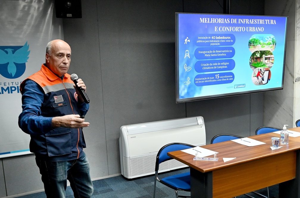 O coordenador regional e diretor da Defesa Civil de Campinas, Sidnei Furtado, falou sobre a importância do trabalho integrado para lidar com os extremos climáticos