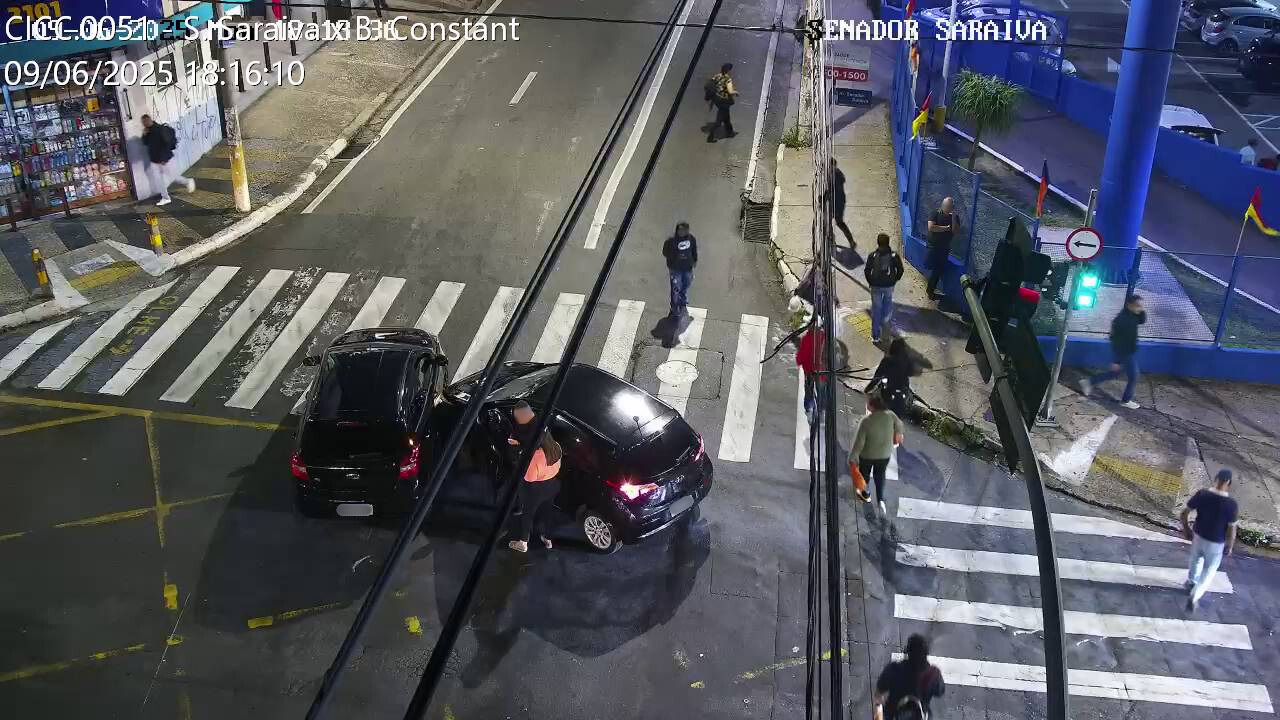 Videomonitoramento identificou sinistro em andamento na Benjamin Constant x Senador Saraiva