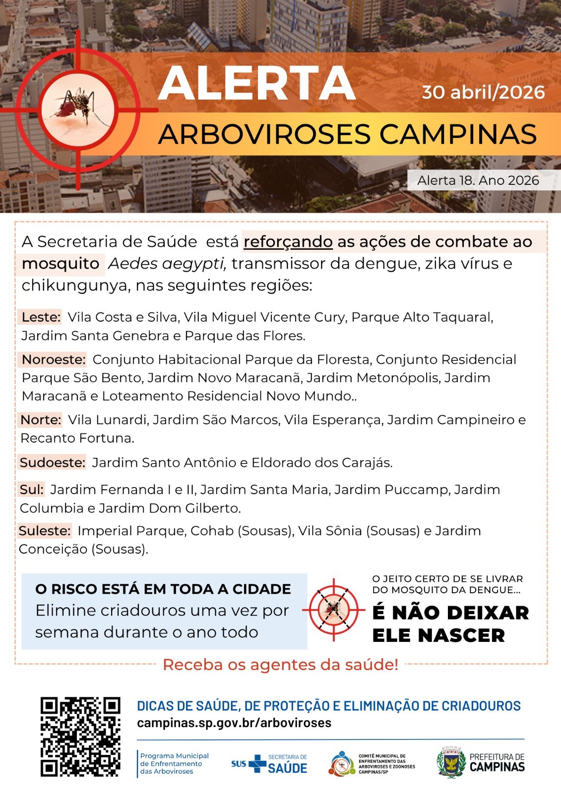 18º Alerta Arboviroses Campinas 