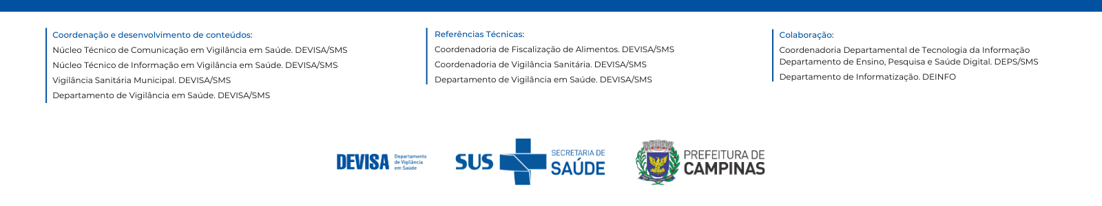Rodapé do site