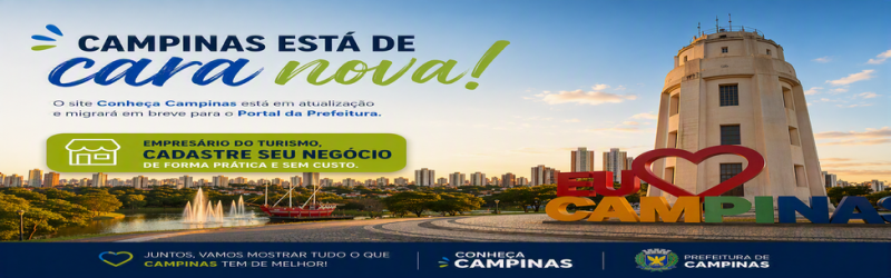 Pontos turísticos Campinas, chamamento novo site