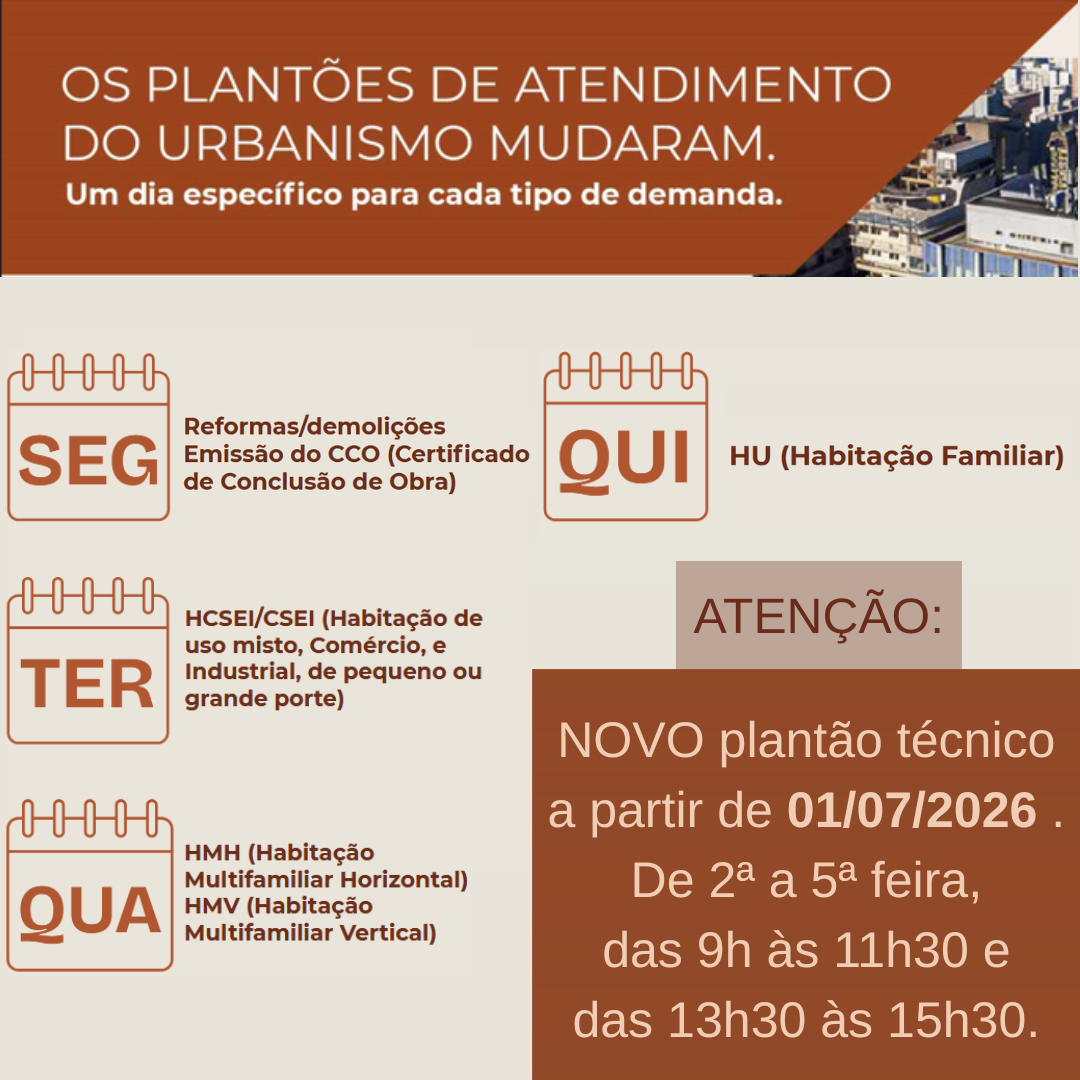 novos horarios CAP